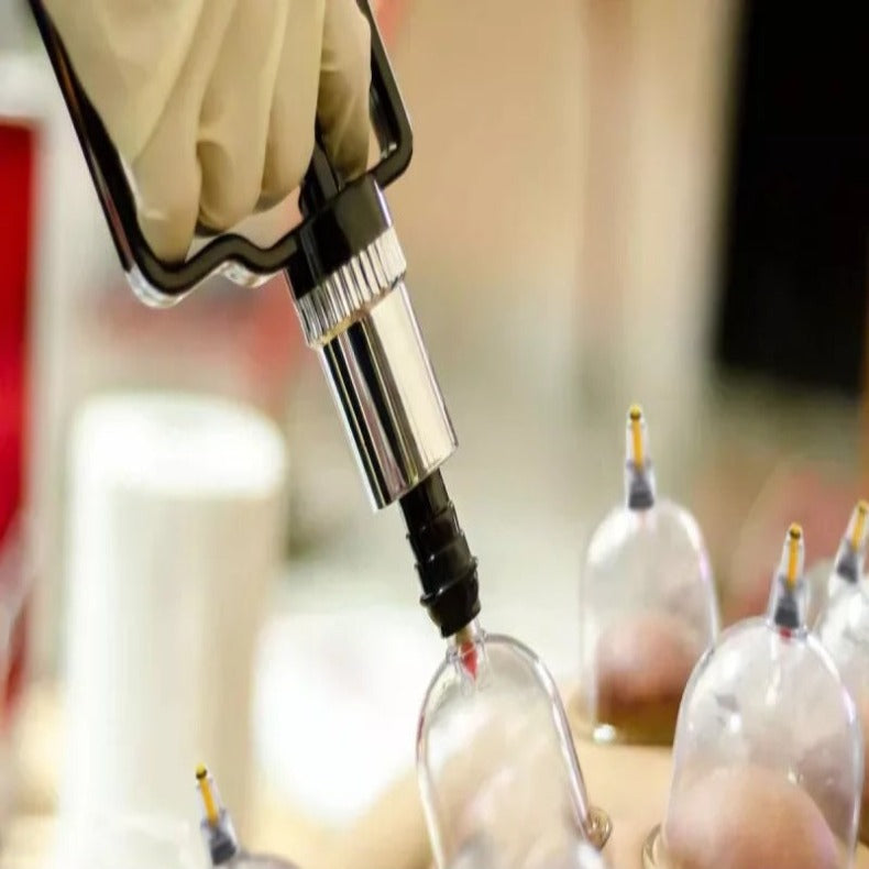 Grande Pompe Hijama noire argentée (3 pcs)