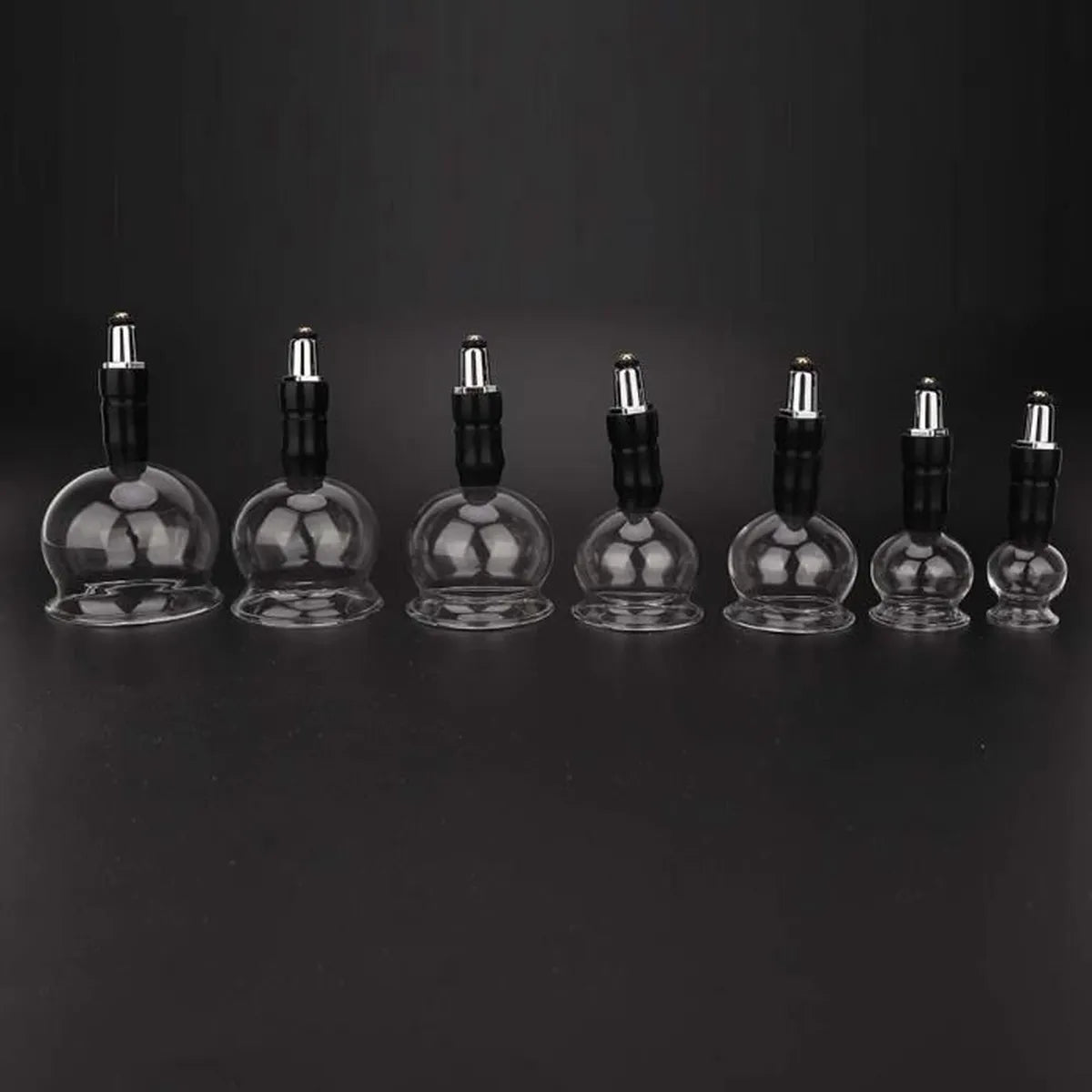 Kit cupping thérapie - Ventouses Hijama à valve en verre (14 pcs)